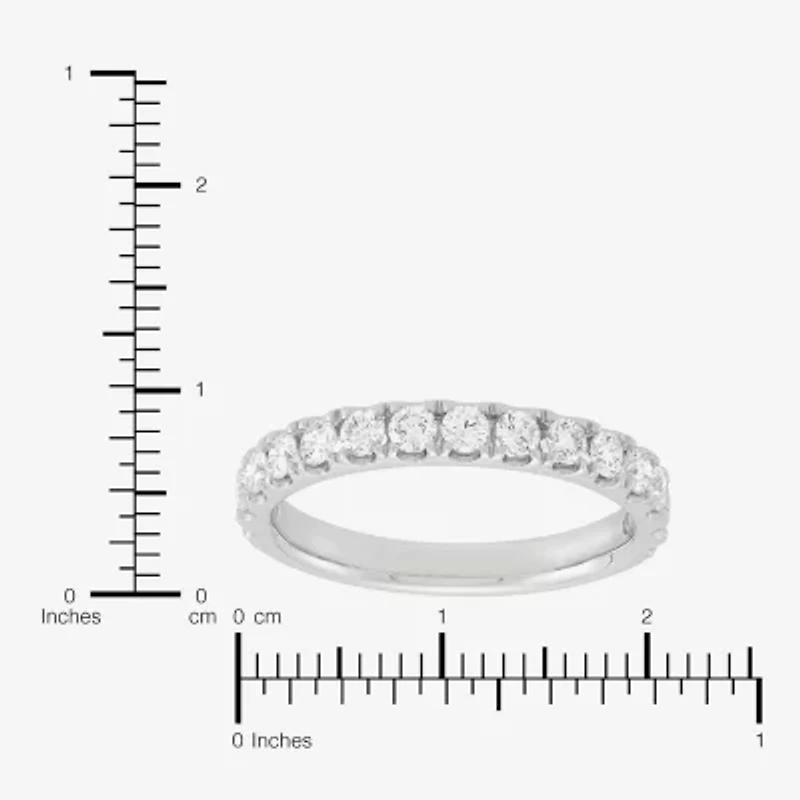 Womens 3/4 CT. T.W. Lab Grown White Diamond 14K White Gold Band