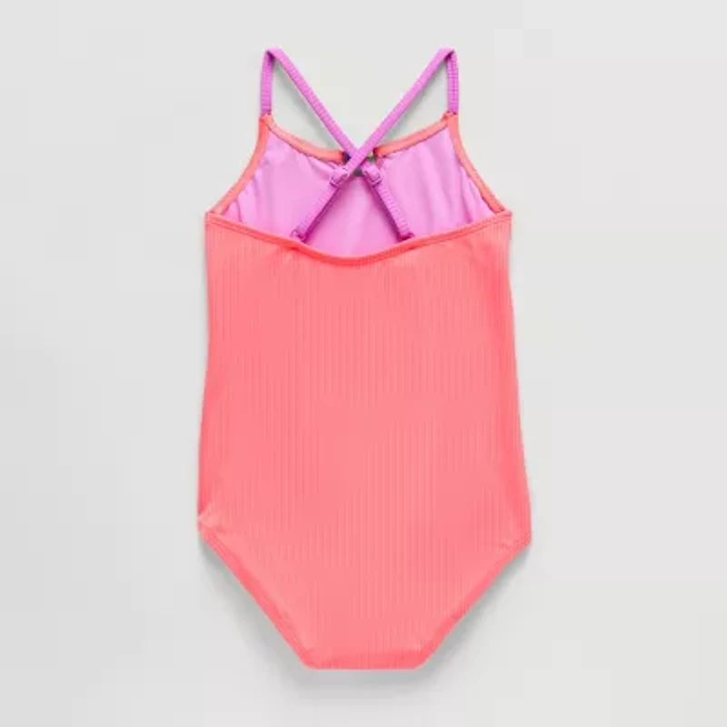 Thereabouts Little & Big Kid Girls Sleeveless One Piece Swimsuit