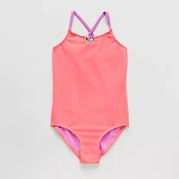 Thereabouts Little & Big Kid Girls Sleeveless One Piece Swimsuit