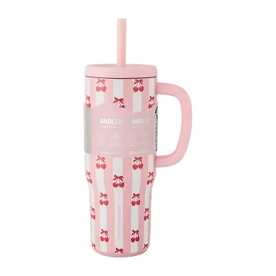 Hydragear Pink Bows 30oz. Handled Tumbler