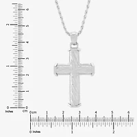 Cross Womens Sterling Silver Cross 20 Inch Pendant Necklace