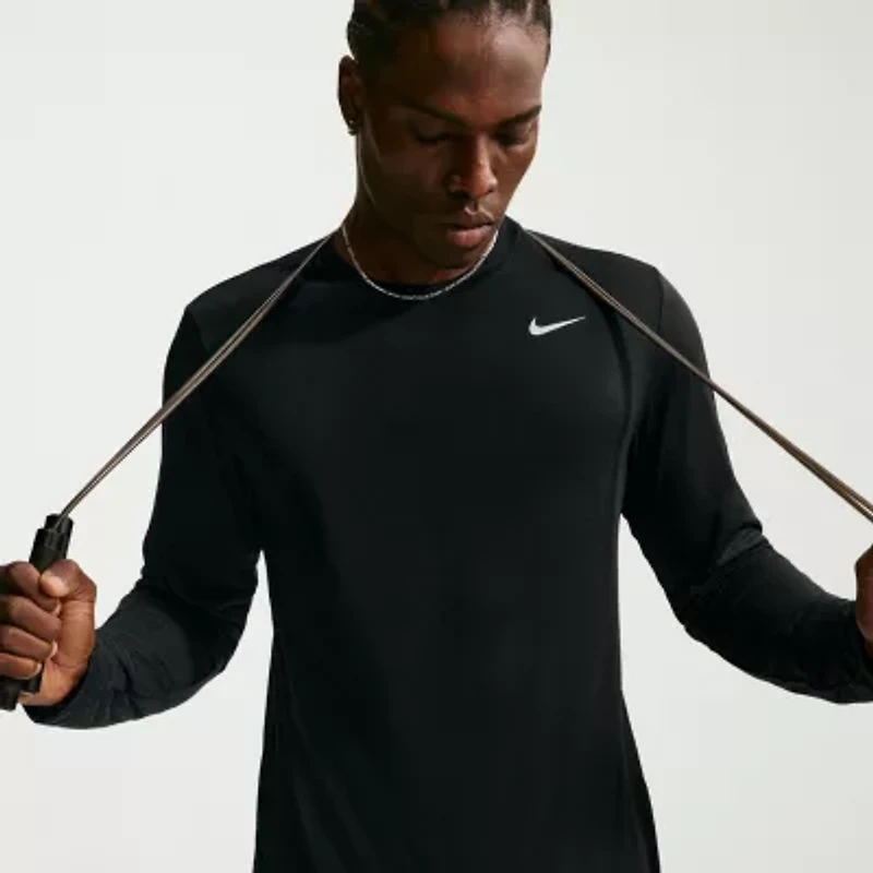 Nike Mens Crew Neck Long Sleeve Quick Dry Active Big and Tall T-Shirt
