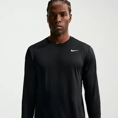 Nike Mens Crew Neck Long Sleeve Quick Dry Active Big and Tall T-Shirt