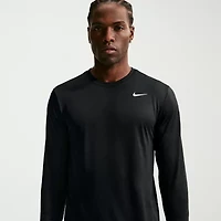 Nike Mens Crew Neck Long Sleeve Quick Dry Active Big and Tall T-Shirt