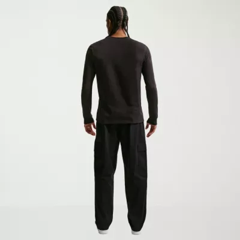 Nike Club Mens Crew Neck Long Sleeve Quick Dry Active Big and Tall T-Shirt