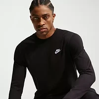 Nike Club Mens Crew Neck Long Sleeve Quick Dry Active Big and Tall T-Shirt
