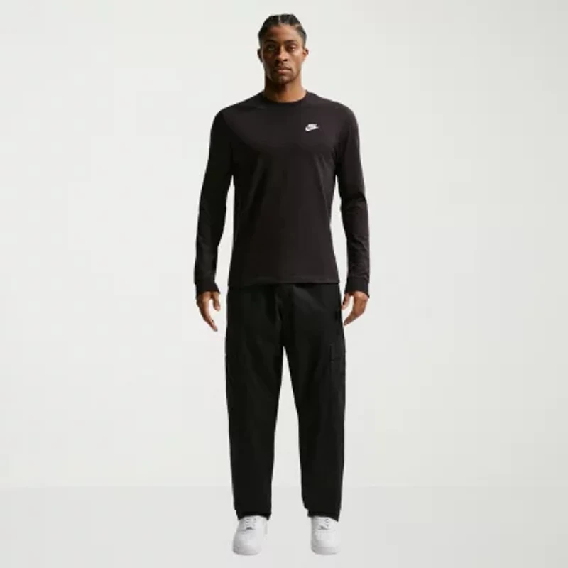 Nike Club Mens Crew Neck Long Sleeve Quick Dry Active Big and Tall T-Shirt
