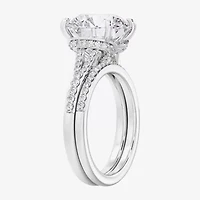 Signature By Modern Bride (F / Vs2) Womens 5 1/2 CT. T.W. Lab Grown White Diamond 10K Gold Round Side Stone Bridal Set