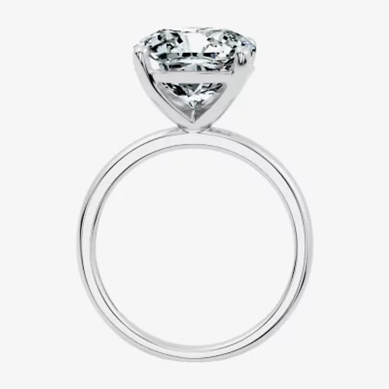 F / Vs2) Womens 5 CT. T.W. Lab Grown White Diamond 14K Gold Cushion Engagement Ring