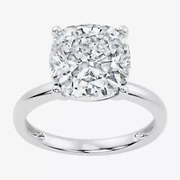 F / Vs2) Womens 5 CT. T.W. Lab Grown White Diamond 14K Gold Cushion Engagement Ring