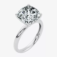 F / Vs2) Womens 5 CT. T.W. Lab Grown White Diamond 14K Gold Cushion Engagement Ring