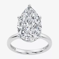 F / Vs2) Womens Ct. Lab Grown White Diamond 14K Gold Pear Engagement Ring