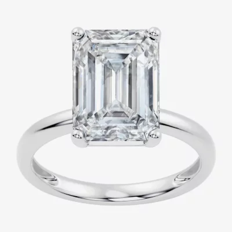 F / Vs2) Womens Ct. Lab Grown White Diamond 14K Gold Engagement Ring