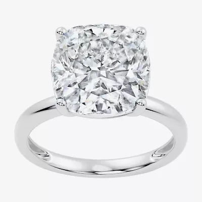 (F / Vs2) Womens 10 Ct. Lab Grown White Diamond 14K Gold Cushion Engagement Ring