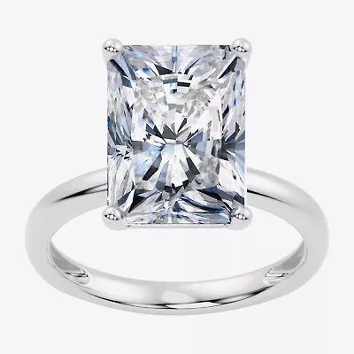 F / Vs2) Womens Ct. Lab Grown White Diamond 14K Gold Rectangular Engagement Ring