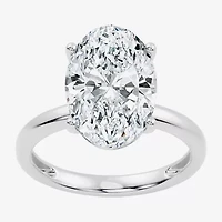 F/Vs2) Womens Ct. Lab Grown White Diamond 14K Gold Oval Solitaire Engagement Ring