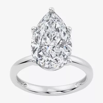 (F / Vs2) Womens 7 Ct. Lab Grown White Diamond 14K Gold Pear Engagement Ring