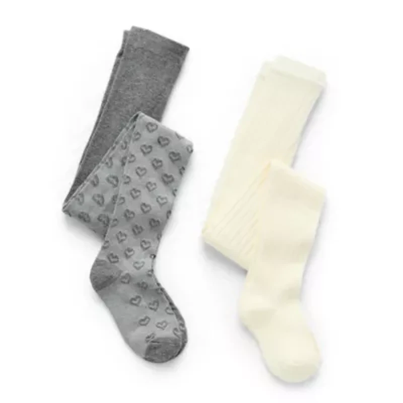 Okie Dokie Toddler Girls 2-pc. Hearts Tights