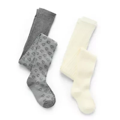 Okie Dokie Toddler Girls 2-pc. Hearts Tights