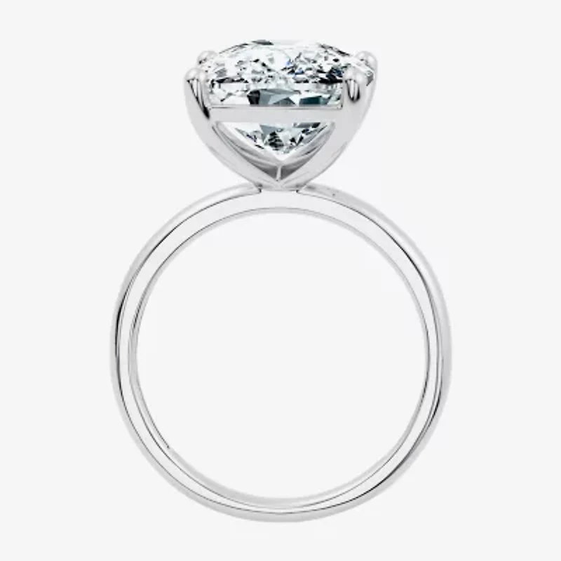 F / Vs2) Womens Ct. Lab Grown White Diamond 14K Gold Cushion Engagement Ring