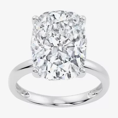 F / Vs2) Womens Ct. Lab Grown White Diamond 14K Gold Cushion Engagement Ring