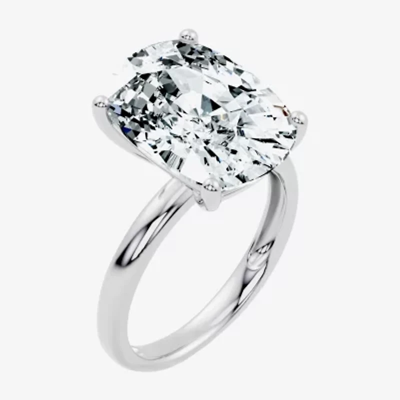 F / Vs2) Womens Ct. Lab Grown White Diamond 14K Gold Cushion Engagement Ring