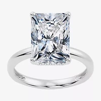 Signature By Modern Bride (F/Vs2) Womens 7 Ct.T.W. Lab Grown White Diamond 14K Gold Rectangular Engagement Ring