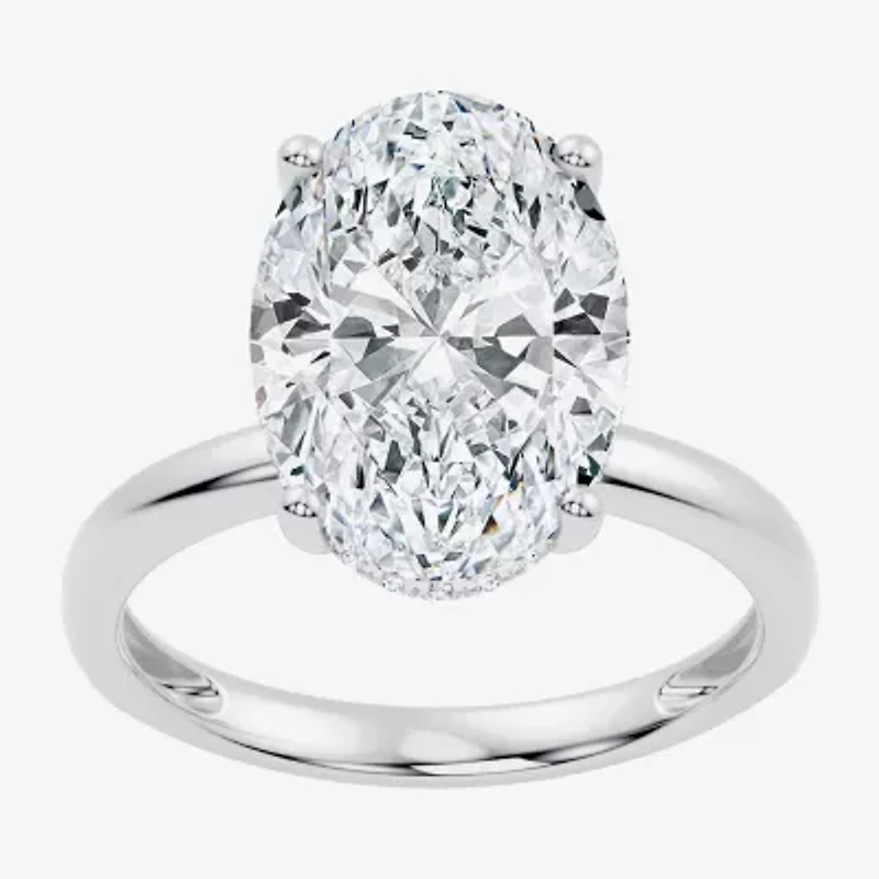 (F / Vs2) Womens 7 Ct.T.W. Lab Grown White Diamond 14K Gold Oval Engagement Ring