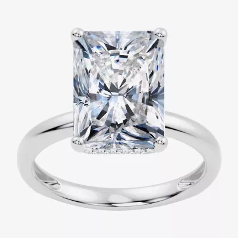 Signature By Modern Bride (F / Vs2) Womens 5 CT. T.W. Lab Grown White Diamond 14K Gold Rectangular Engagement Ring