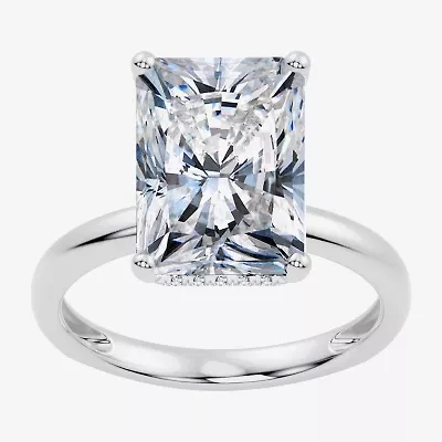 Signature By Modern Bride (F / Vs2) Womens 5 CT. T.W. Lab Grown White Diamond 14K Gold Rectangular Engagement Ring