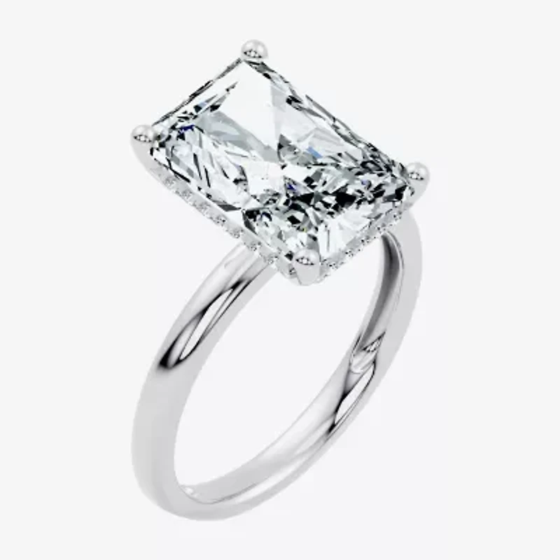 Signature By Modern Bride (F / Vs2) Womens 5 CT. T.W. Lab Grown White Diamond 14K Gold Rectangular Engagement Ring