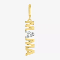 Charmed by Diamond Addiction Mama (G-H / Si2- I1) Womens Accent Lab Grown White 14K Gold Over Silver Pendant