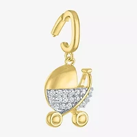 Charmed by Diamond Addiction Stroller (G-H / Si2- I1) Womens 1/10 CT. T.W. Lab Grown White 14K Gold Over Silver Pendant