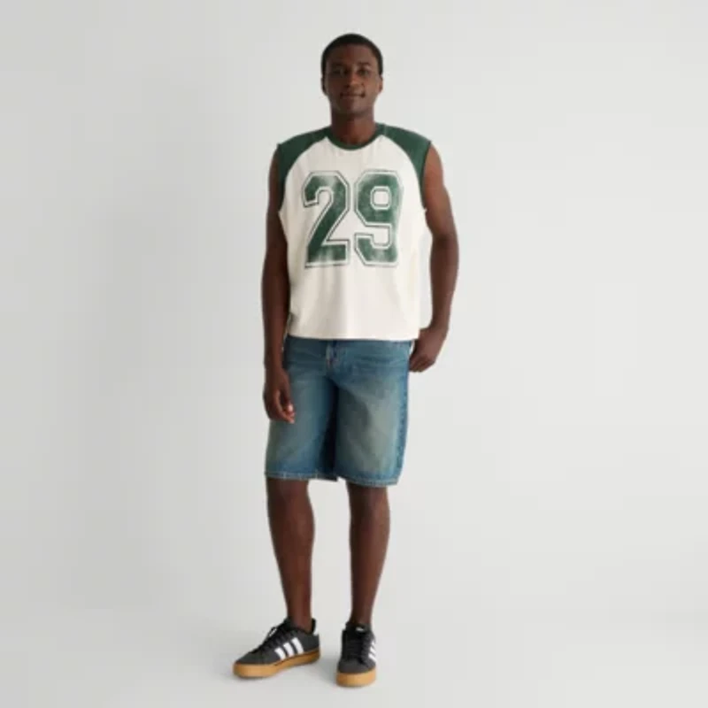 Arizona Mens Crew Neck Short Sleeve Muscle T-Shirt