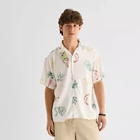 Arizona Mens Short Sleeve Regular Fit Button-Down Shirt