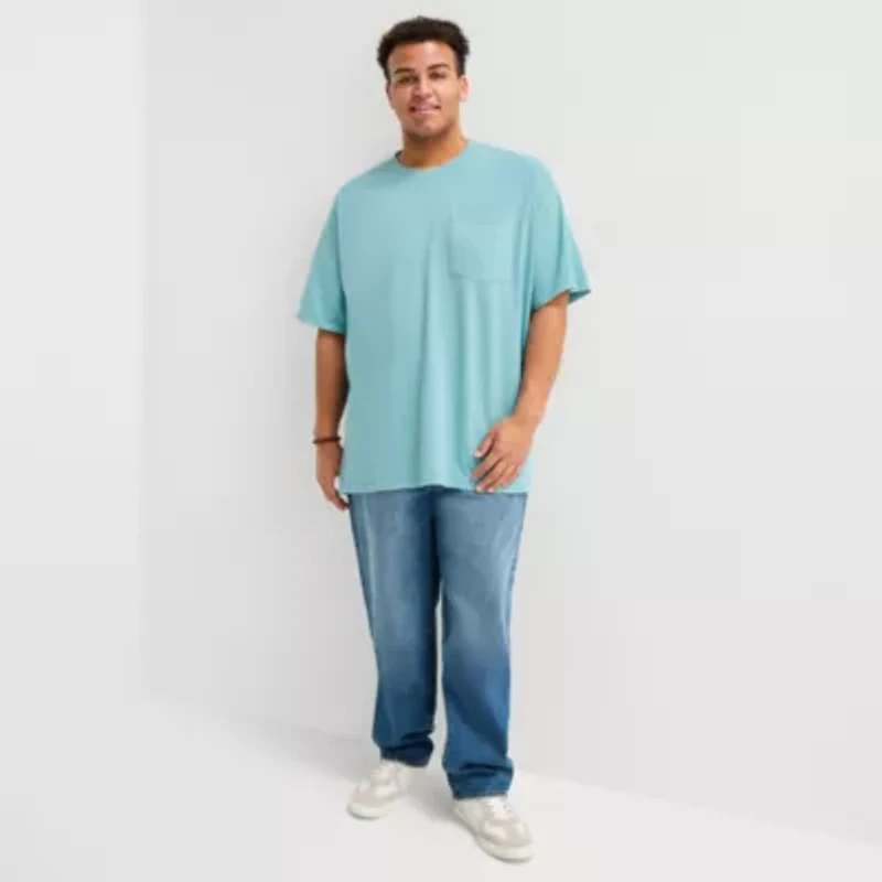 Arizona Mens Crew Neck Short Sleeve Big and Tall T-Shirt