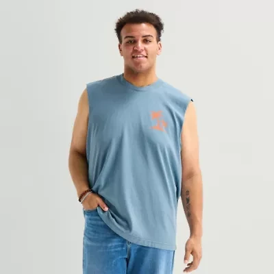 Arizona Mens Crew Neck Sleeveless Big and Tall Muscle T-Shirt