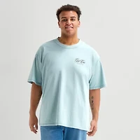 Arizona Mens Crew Neck Short Sleeve Boxy Fit Big and Tall Graphic T-Shirt