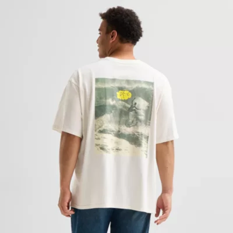 Arizona Mens Crew Neck Short Sleeve Boxy Fit Big and Tall Graphic T-Shirt