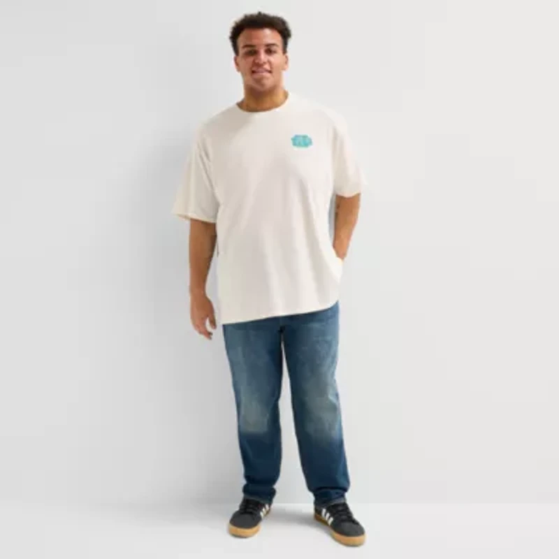 Arizona Mens Crew Neck Short Sleeve Boxy Fit Big and Tall Graphic T-Shirt