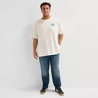 Arizona Mens Crew Neck Short Sleeve Boxy Fit Big and Tall Graphic T-Shirt