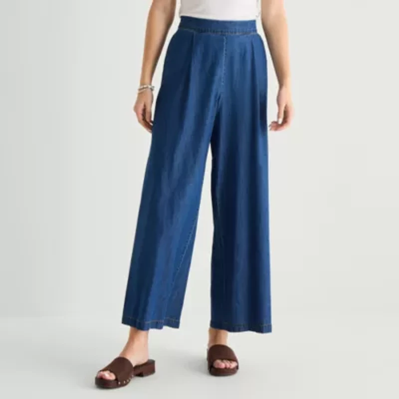 by&by Womens Juniors Wide Leg Trouser