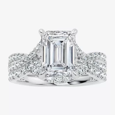 Signature By Modern Bride (F-G / Vs2-Si1) Womens 3 1/2 CT. T.W Lab Grown White Diamond 10K Gold Side Stone Bridal Set