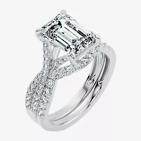 Signature By Modern Bride (F-G / Vs2-Si1) Womens 3 1/2 CT. T.W Lab Grown White Diamond 10K Gold Side Stone Bridal Set