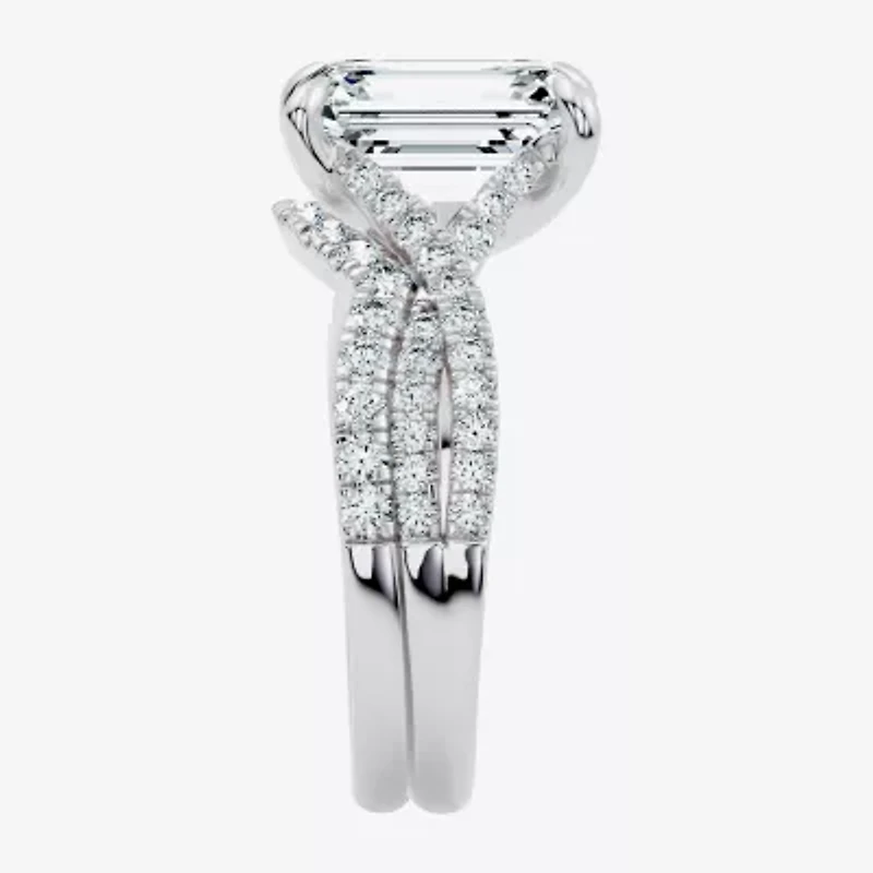 Signature By Modern Bride (F-G / Vs2-Si1) Womens 3 1/2 CT. T.W Lab Grown White Diamond 10K Gold Side Stone Bridal Set