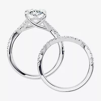 Signature By Modern Bride (F-G / Vs2-Si1) Womens 3 1/2 CT. T.W Lab Grown White Diamond 10K Gold Marquise Side Stone Bridal Set