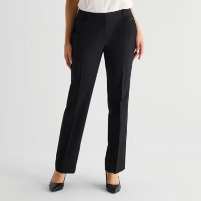 Liz Claiborne Audra Curvy Womens Straight Mid Rise Trouser