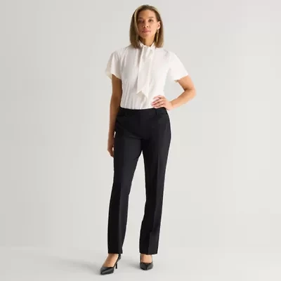 Liz Claiborne Audra Curvy Womens Straight Mid Rise Trouser