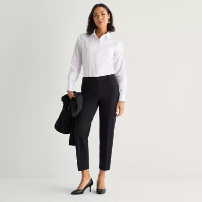 Liz Claiborne Emma Womens Straight Mid Rise Ankle Pant