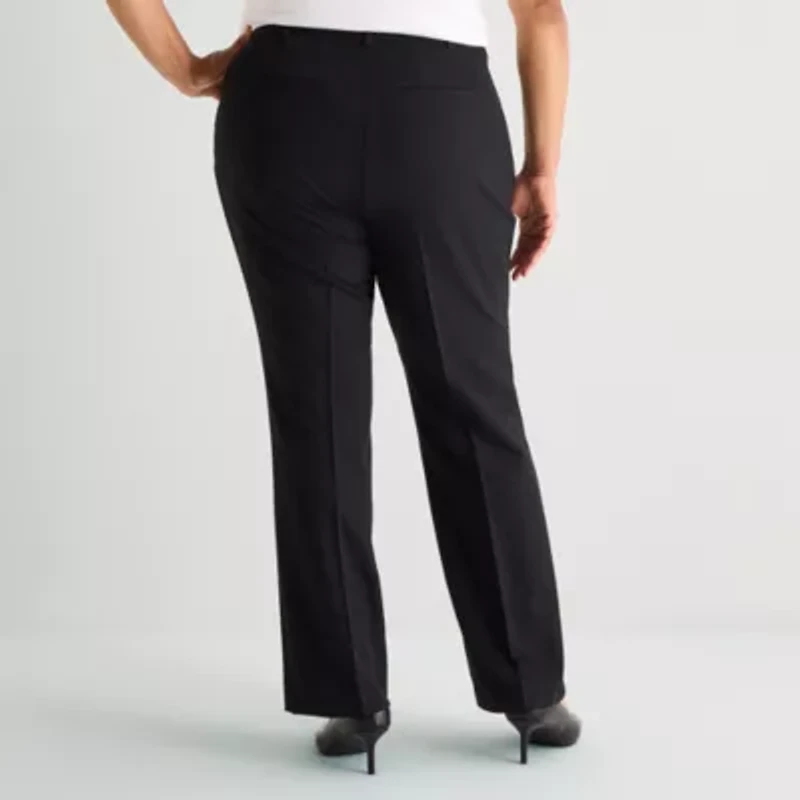 Liz Claiborne Audra Curvy Womens Straight Mid Rise Trouser